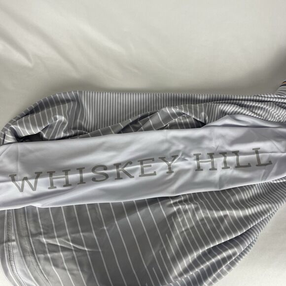 Oak Barrel Half Marathon 2021 1/2 Zip Lightweight Pullover White Light Gray Lg - Picture 4 of 5